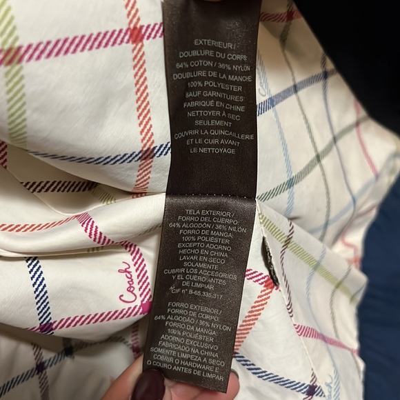 Coach women’s size large water resistant jacket navy - Picture 7 of 17